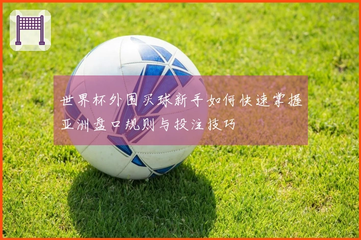 世界杯外围买球新手如何快速掌握亚洲盘口规则与投注技巧